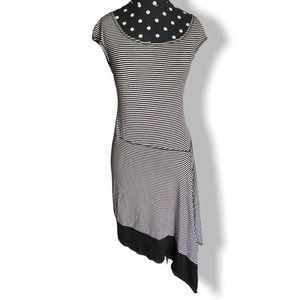 Max Studio Black and White Striped Dress